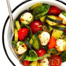 Cucumber Caprese Salad (or Pasta Salad)