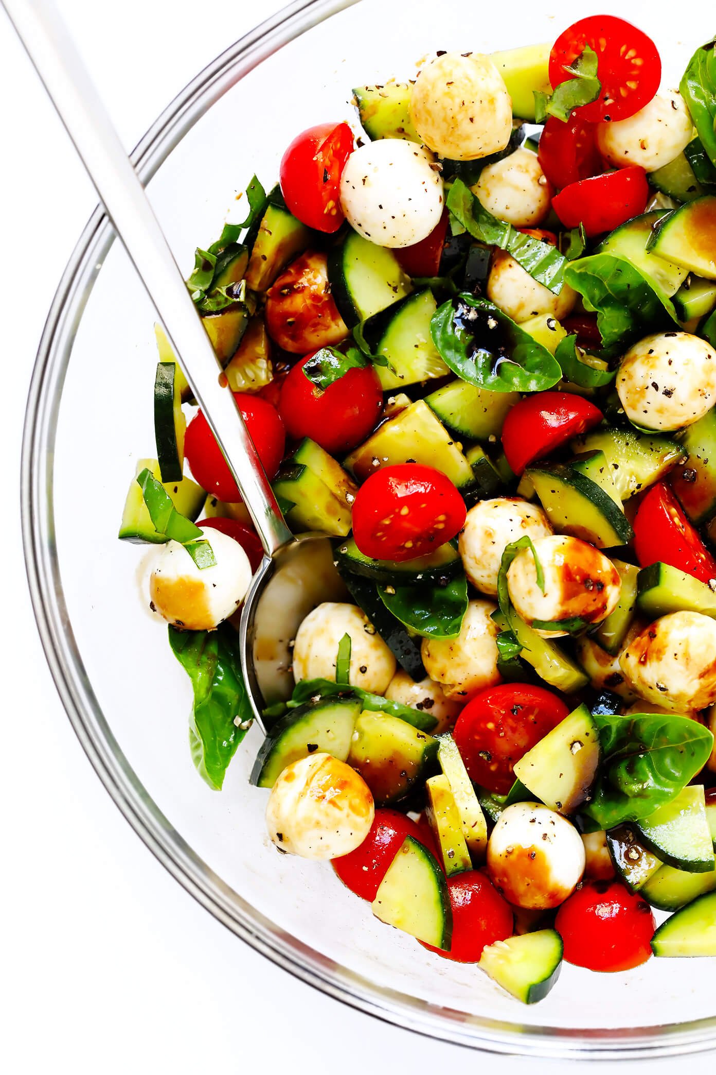 Fresh Cucumber Caprese Salad Recipe