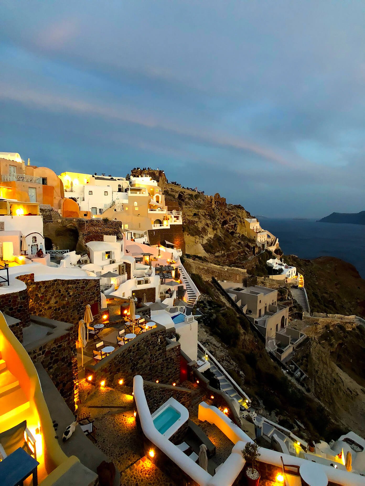 Sunset in Oia Santorini Greece