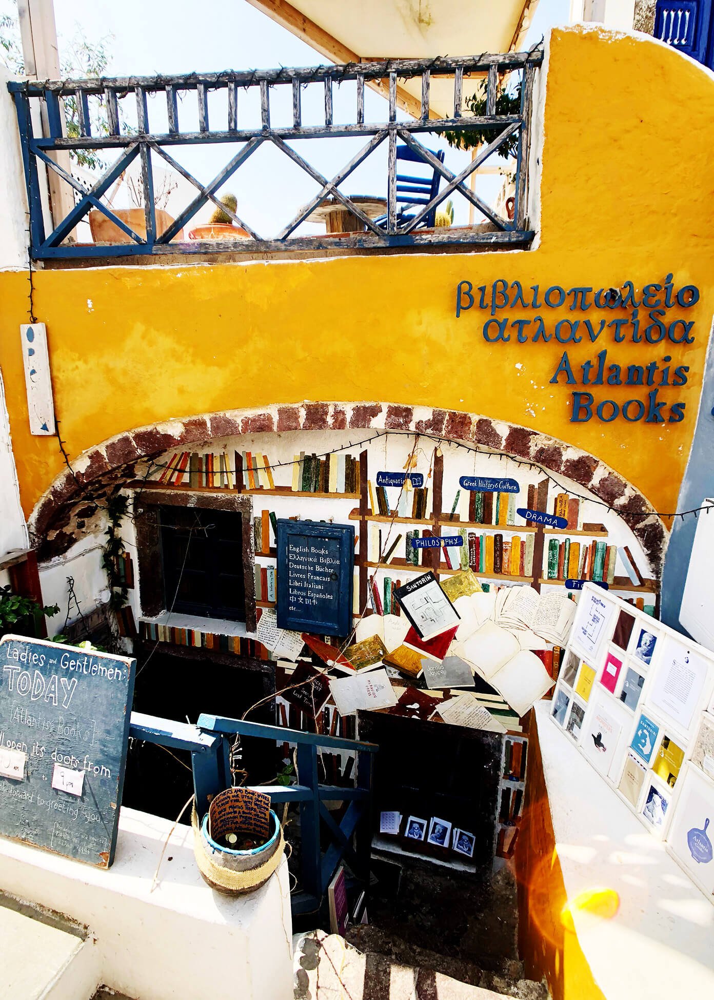 Atlantis Books in Oia Santorini Greece