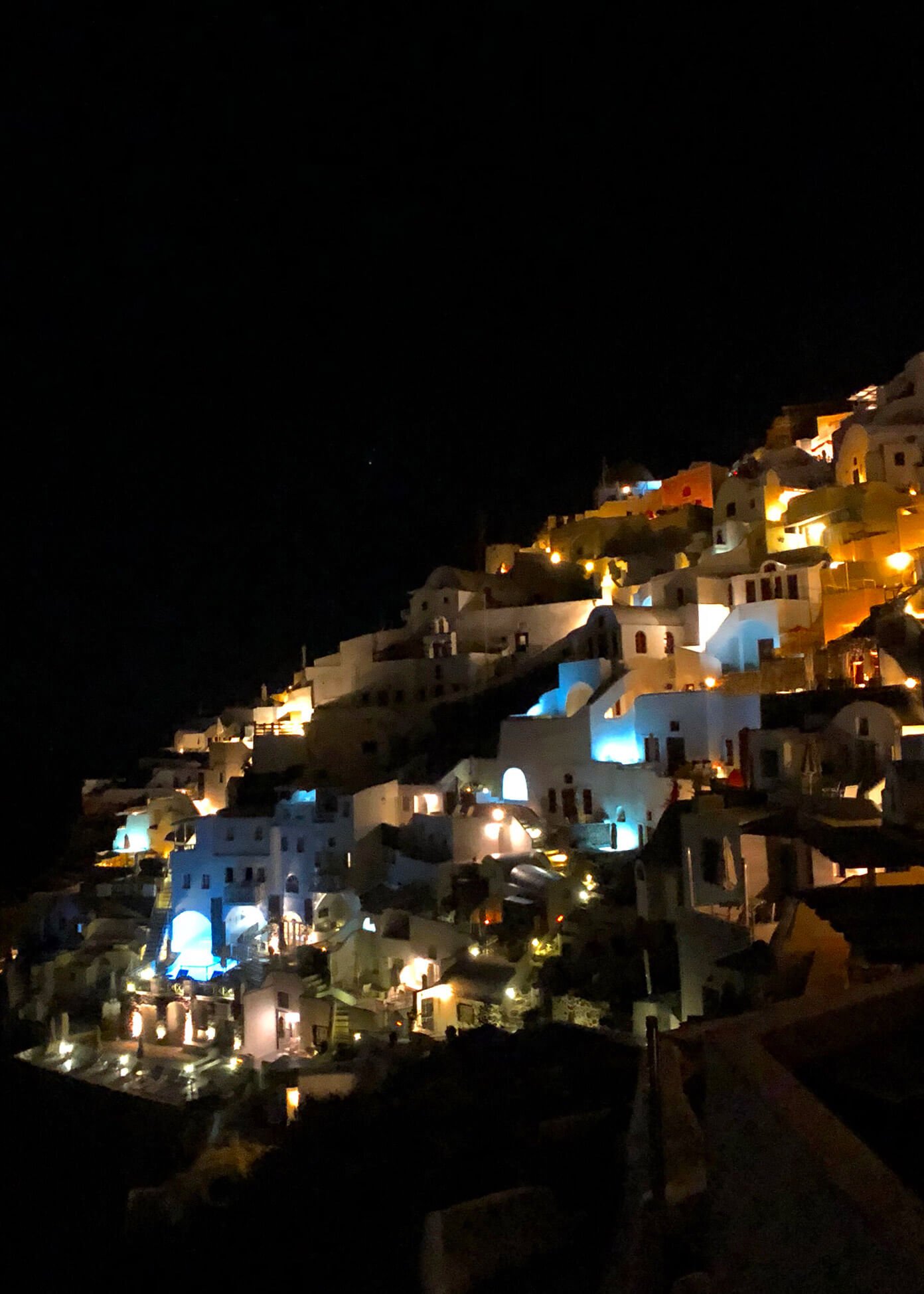 Night in Oia Santorini Greece