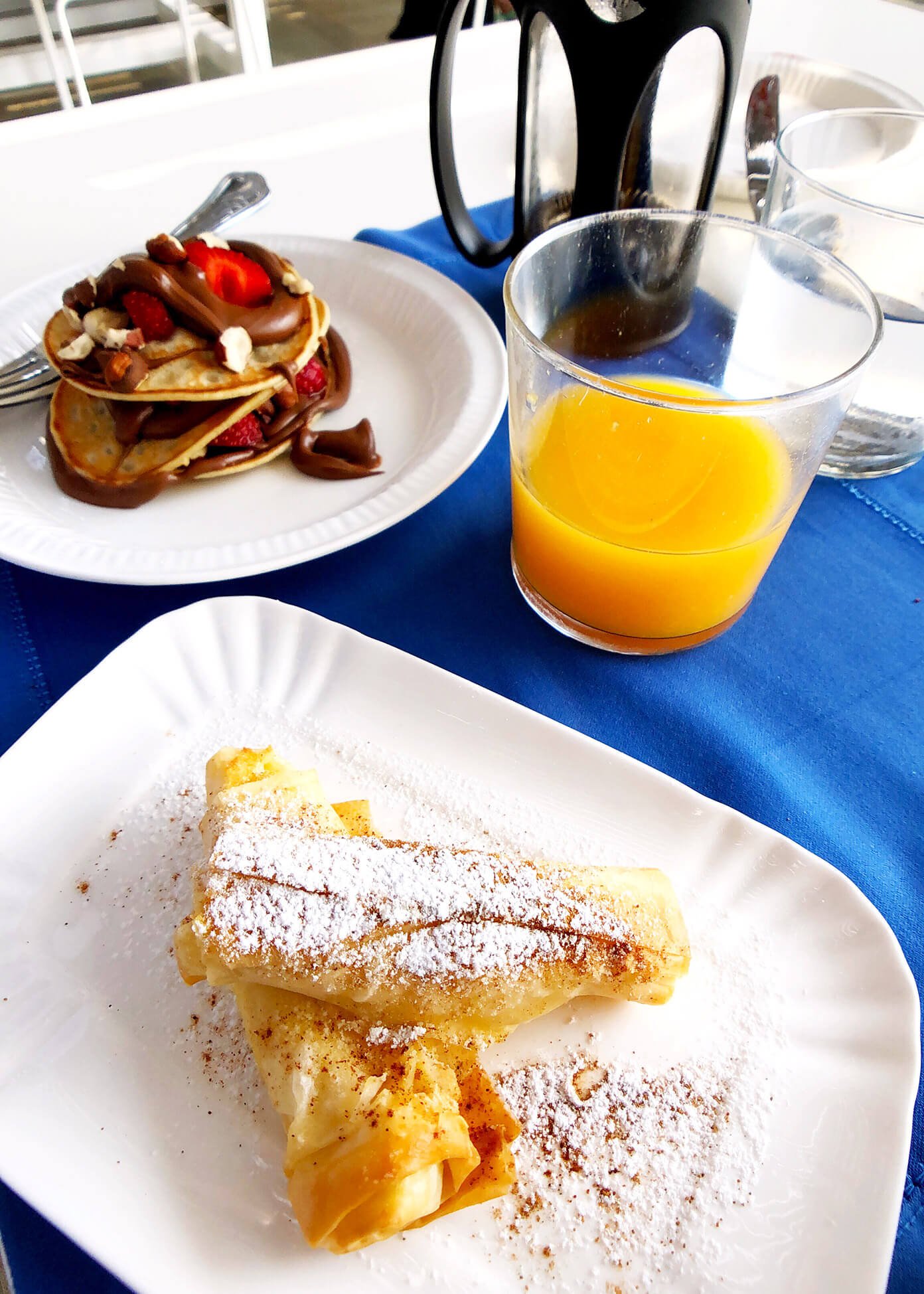 Breakfast at Anemi Hotel in Folegandros, Greece