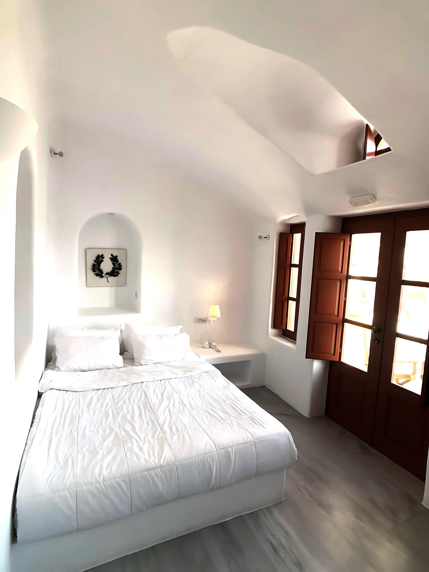 Hotel Room at Oia Mare Villas in Santorini Greece