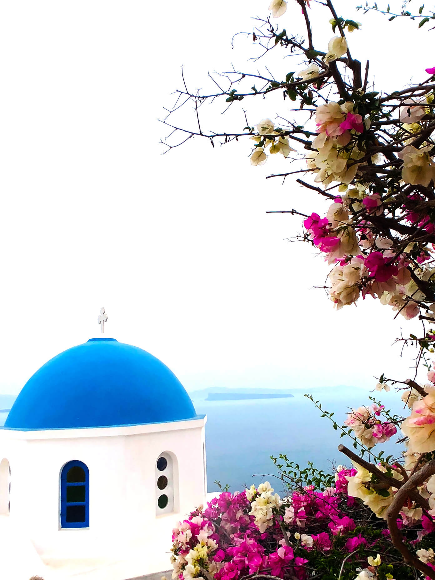 Blue Domes in Santorini Greece