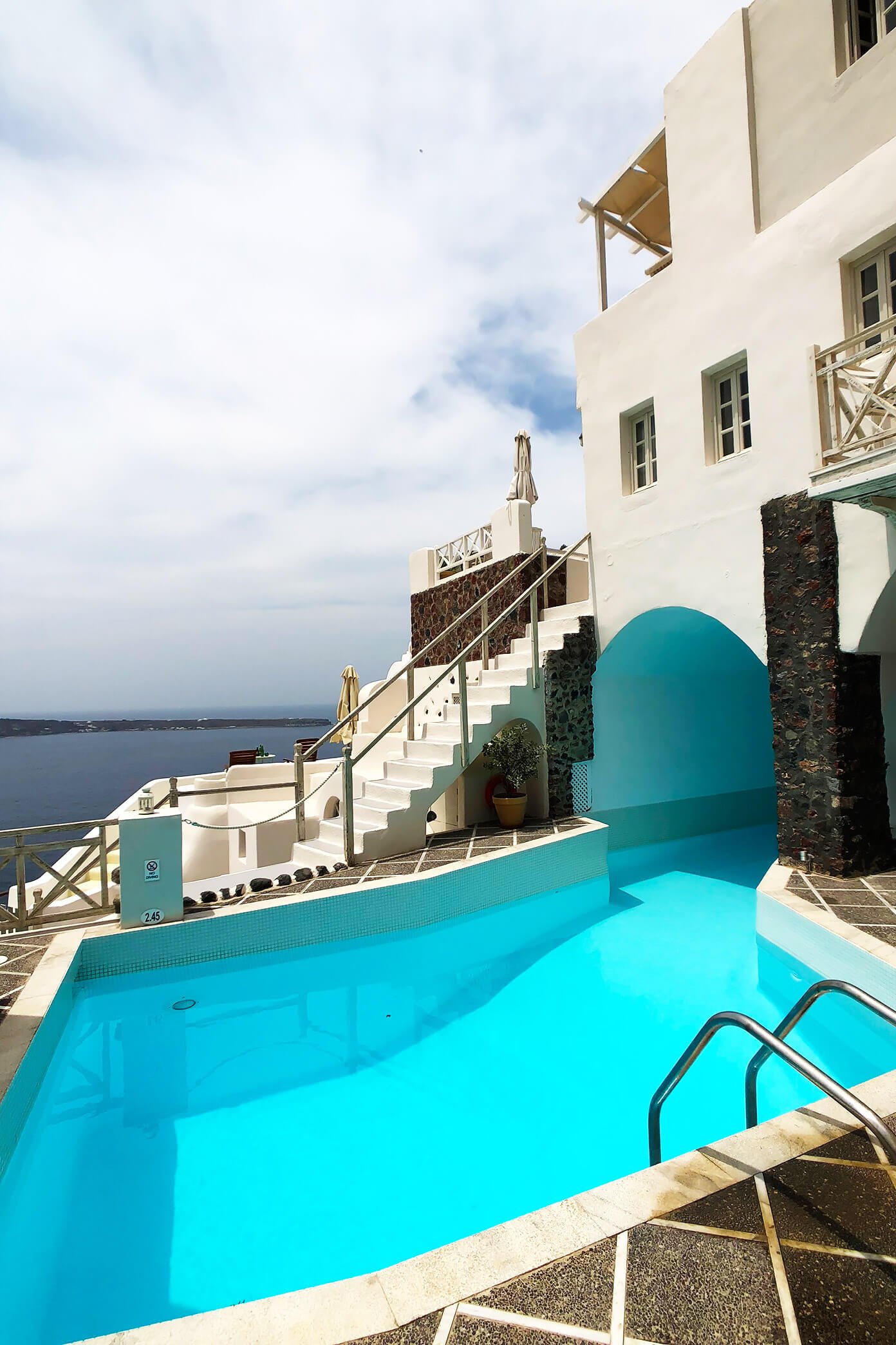 Swimming Pool at Oia Mare Villas Santorini Greece