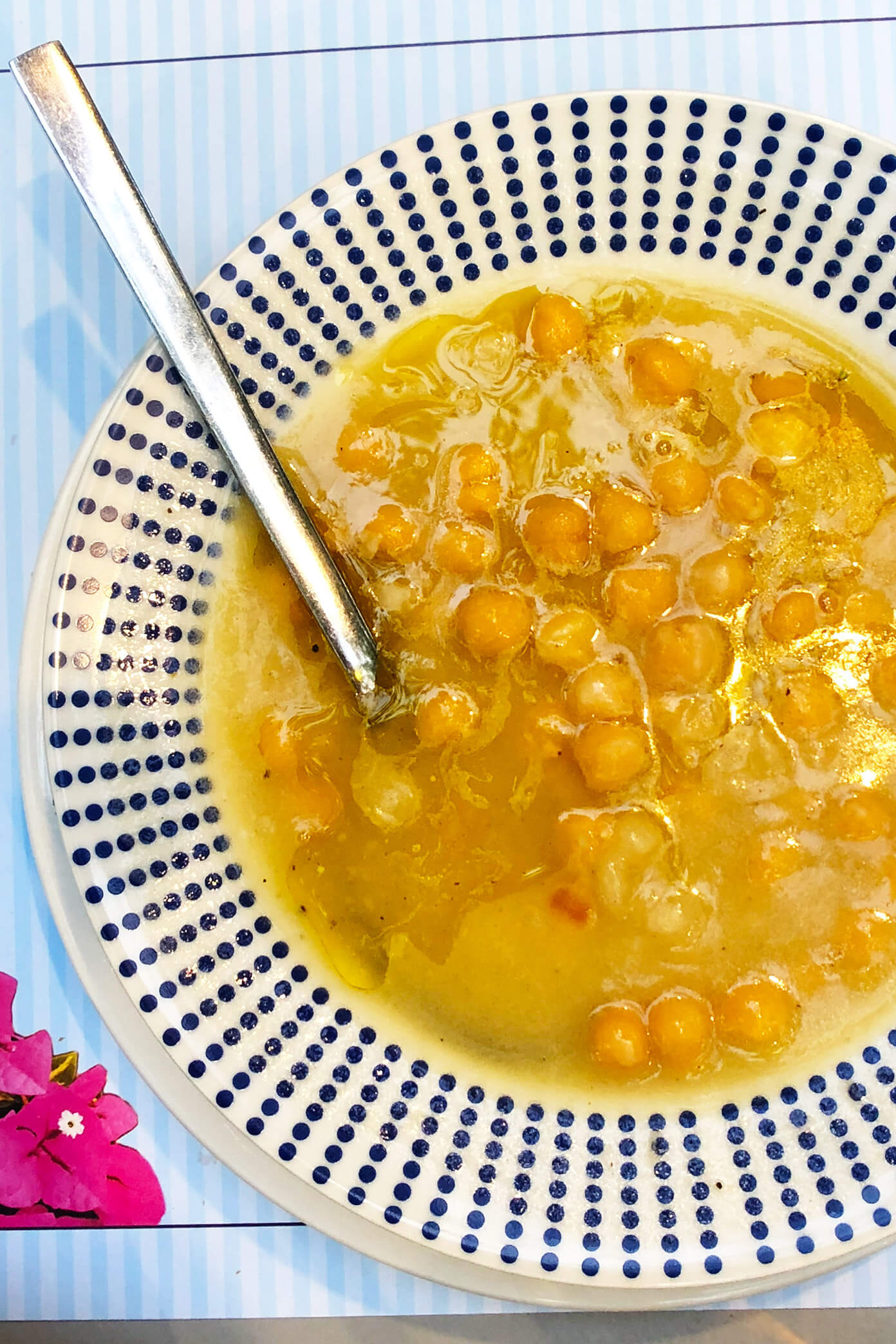 Greek Chickpea Soup in Folegandros, Greece