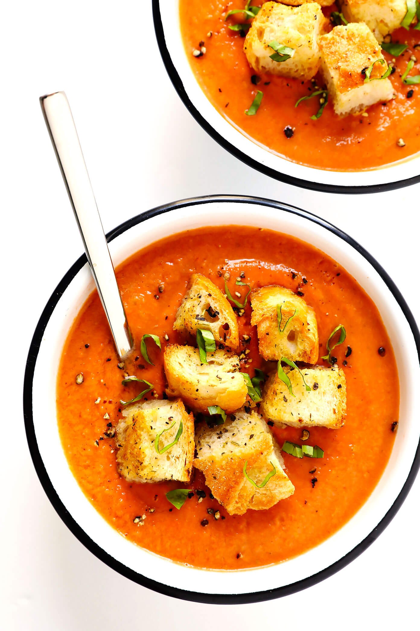 Authentic Gazpacho with Homemade Croutons