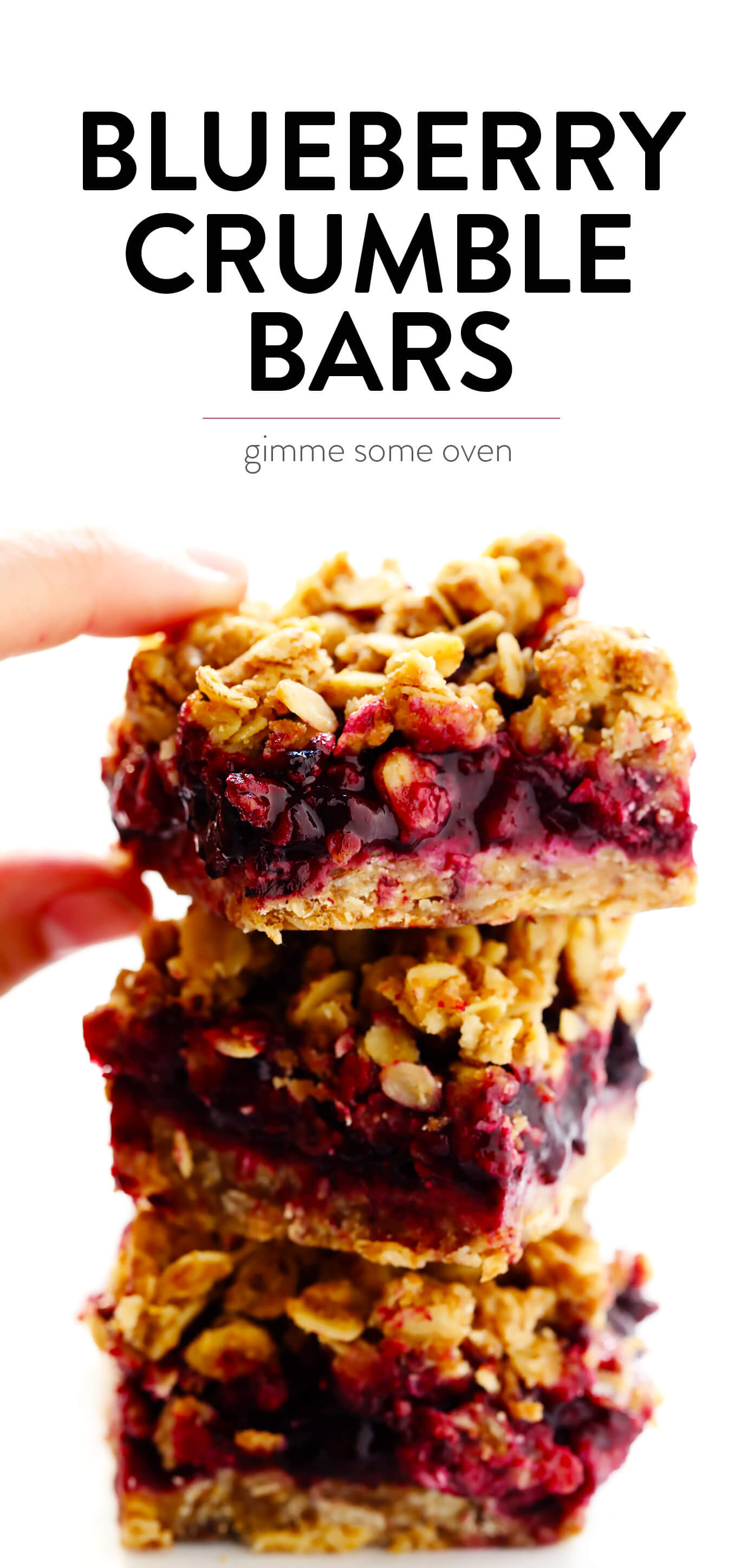 Blueberry Crumble Bars Recipe from Gimme Some Oven