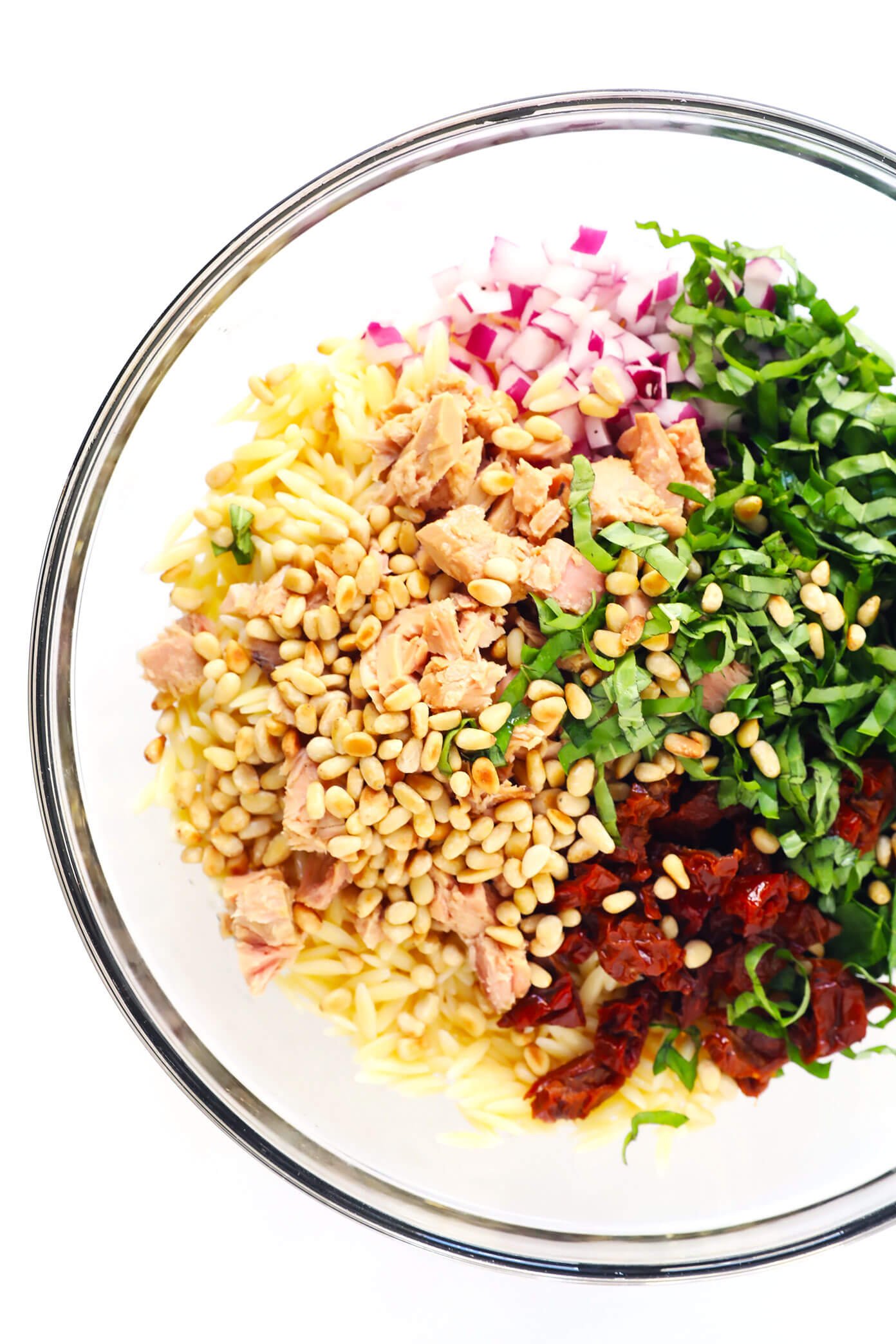 Italian Orzo Tuna Salad Ingredients