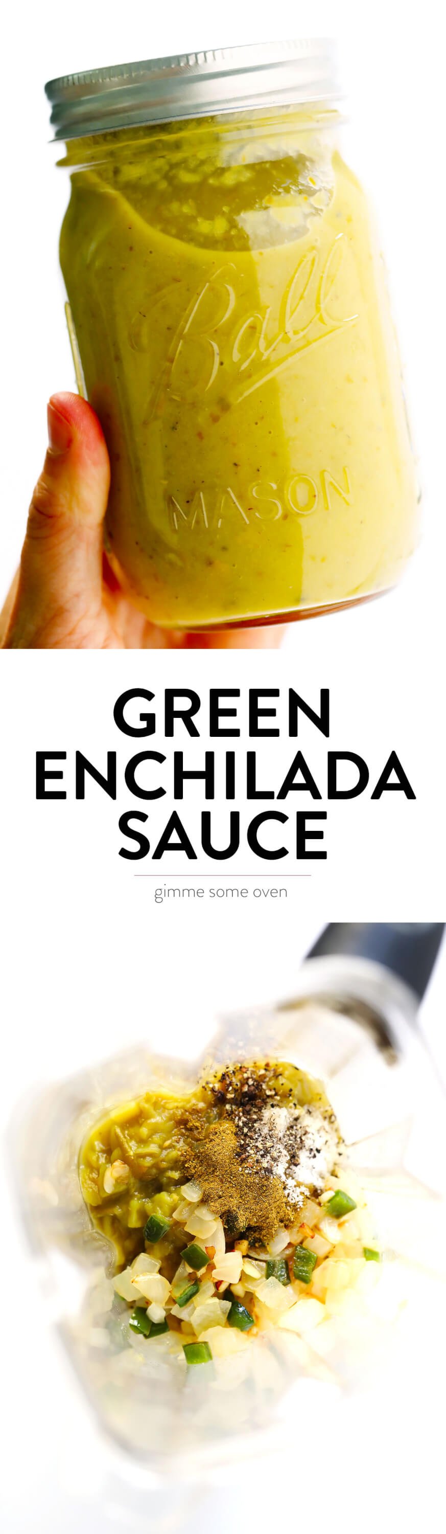 15-Minute Green Enchilada Sauce Recipe from Gimme Some Oven