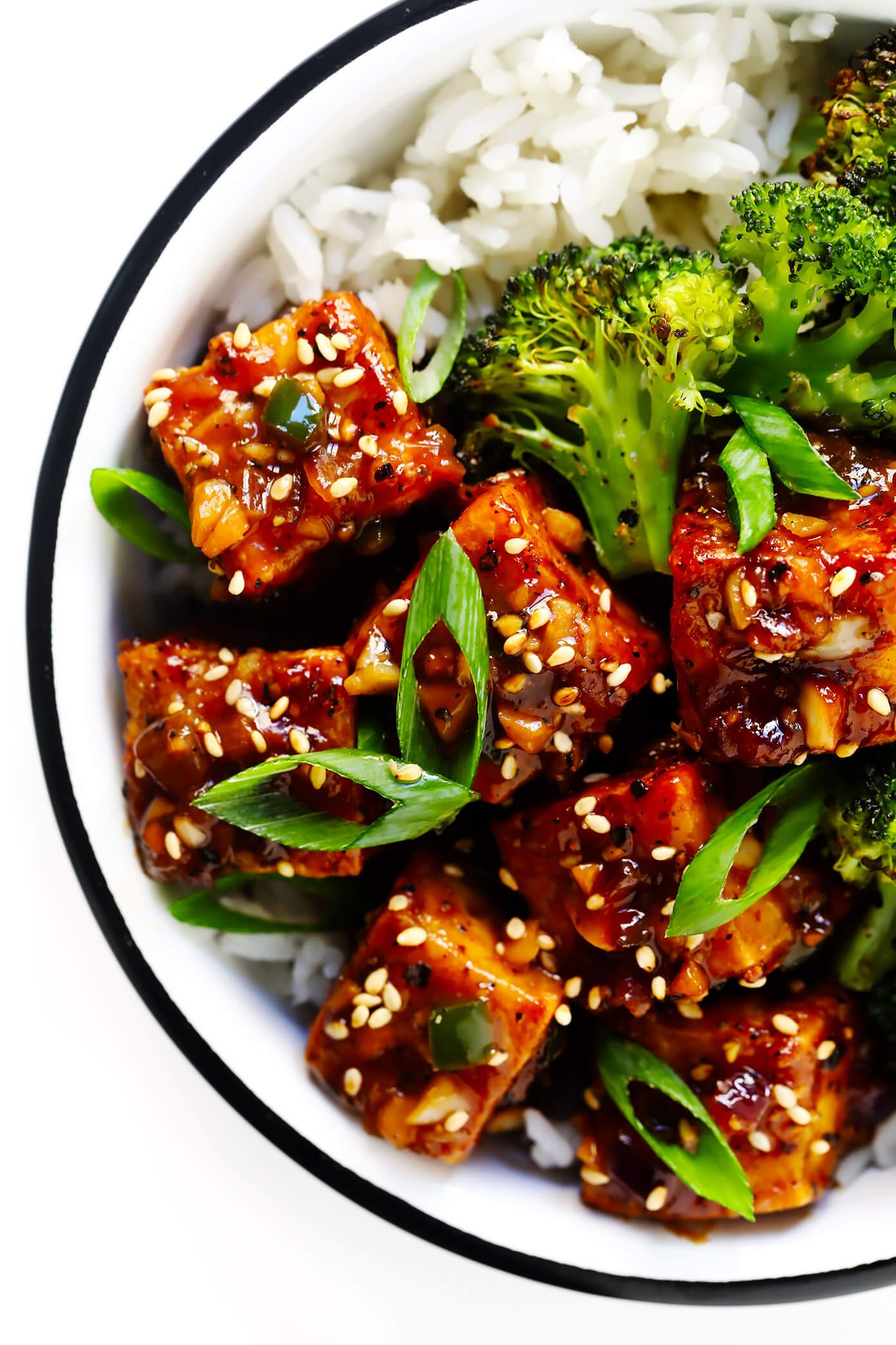 Black Pepper Garlic Tofu with Roasted Broccoli