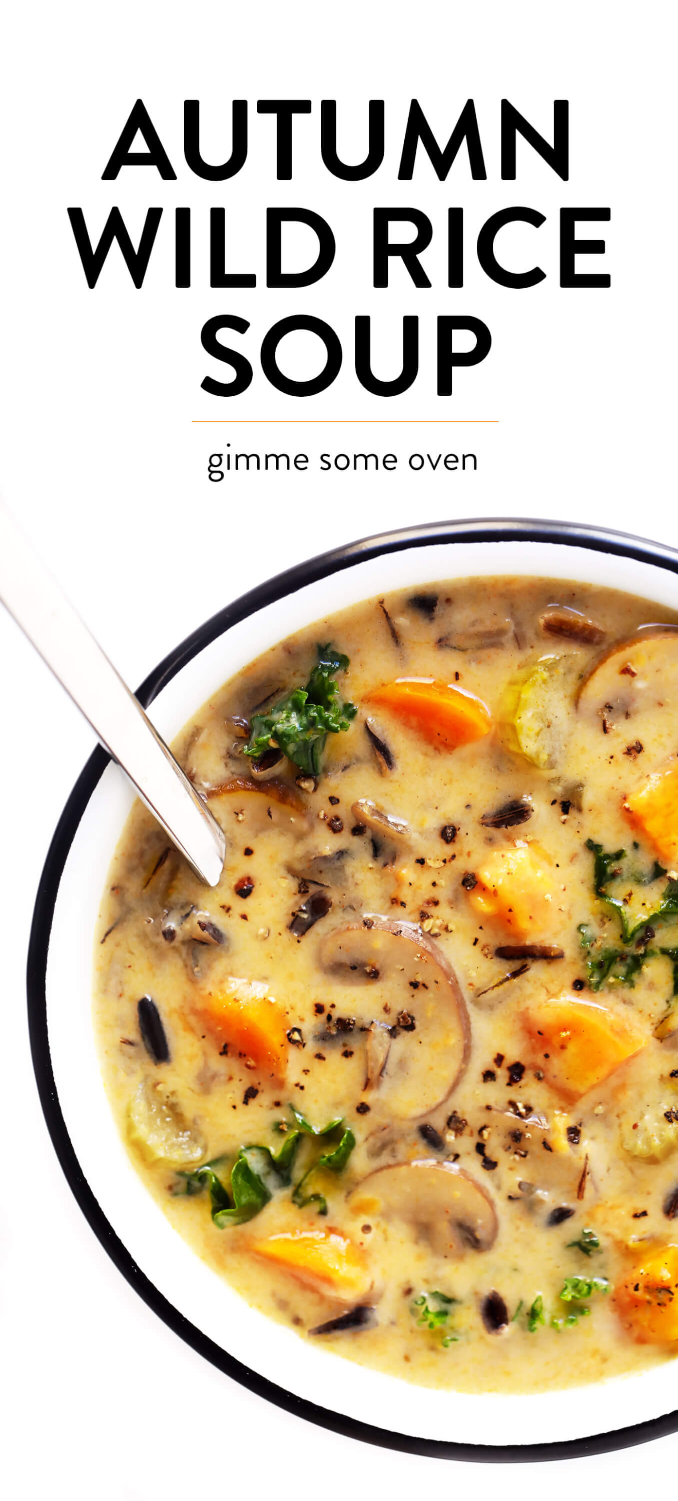 Vegetarian Cozy Autumn Wild Rice Soup from Gimme Some Oven