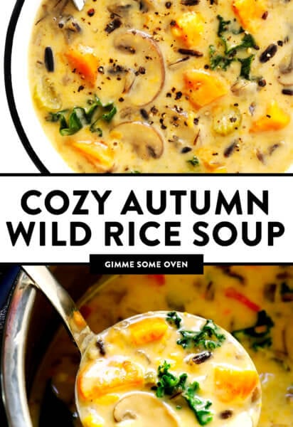 Cozy Autumn Wild Rice Soup - Gimme Some Oven