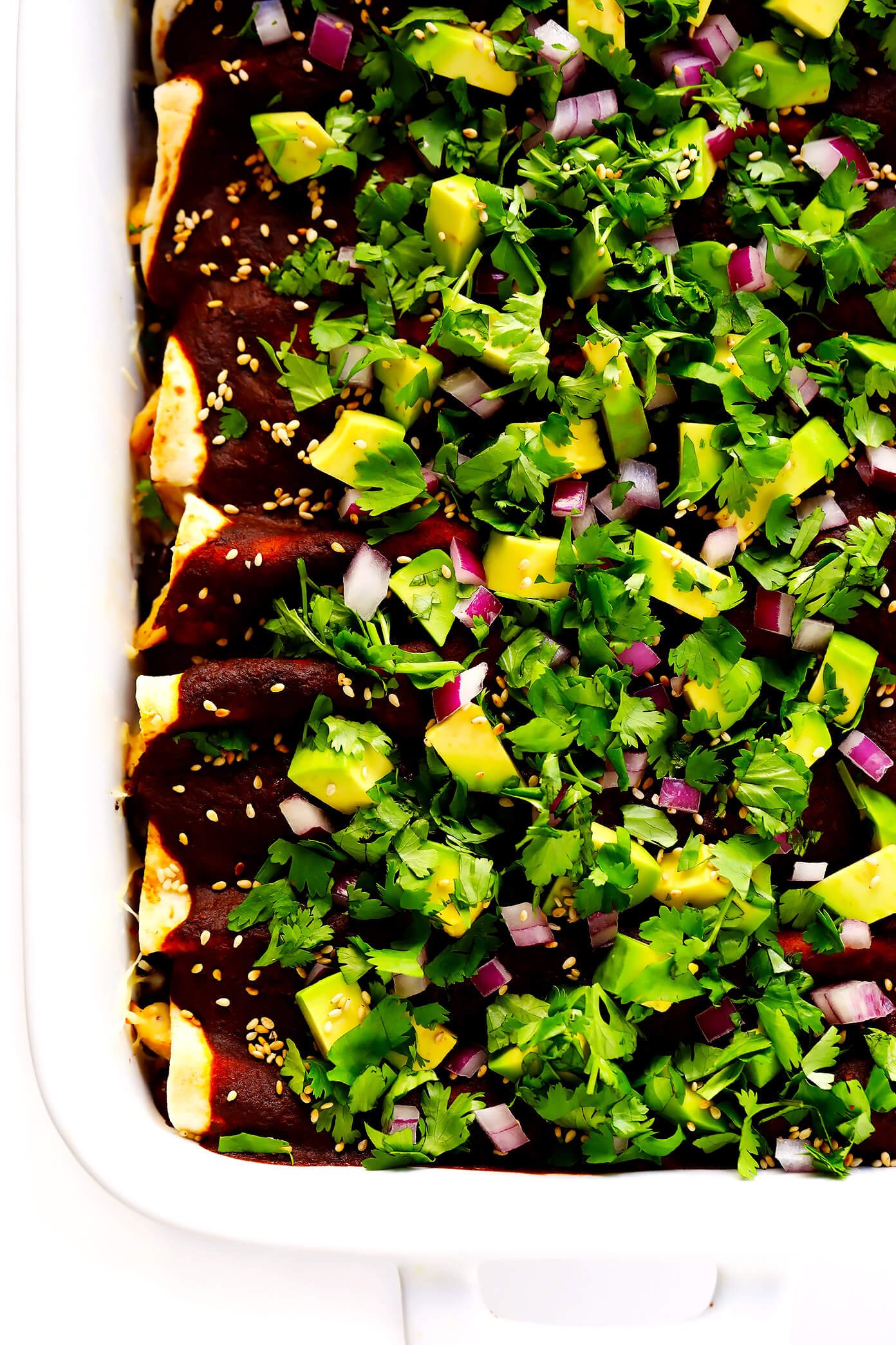 Holy Mole Enchiladas | Made with chicken or your choice of vegetarian fillings