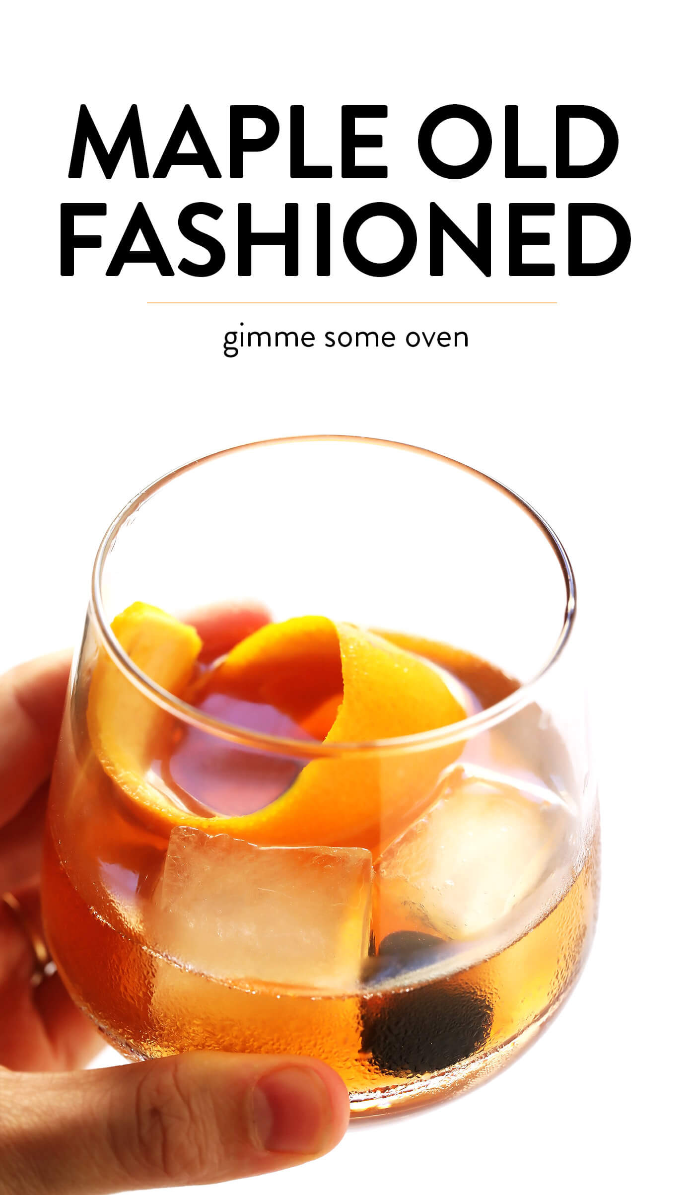 Maple Old Fashioned Cocktail | Gimme Some Oven