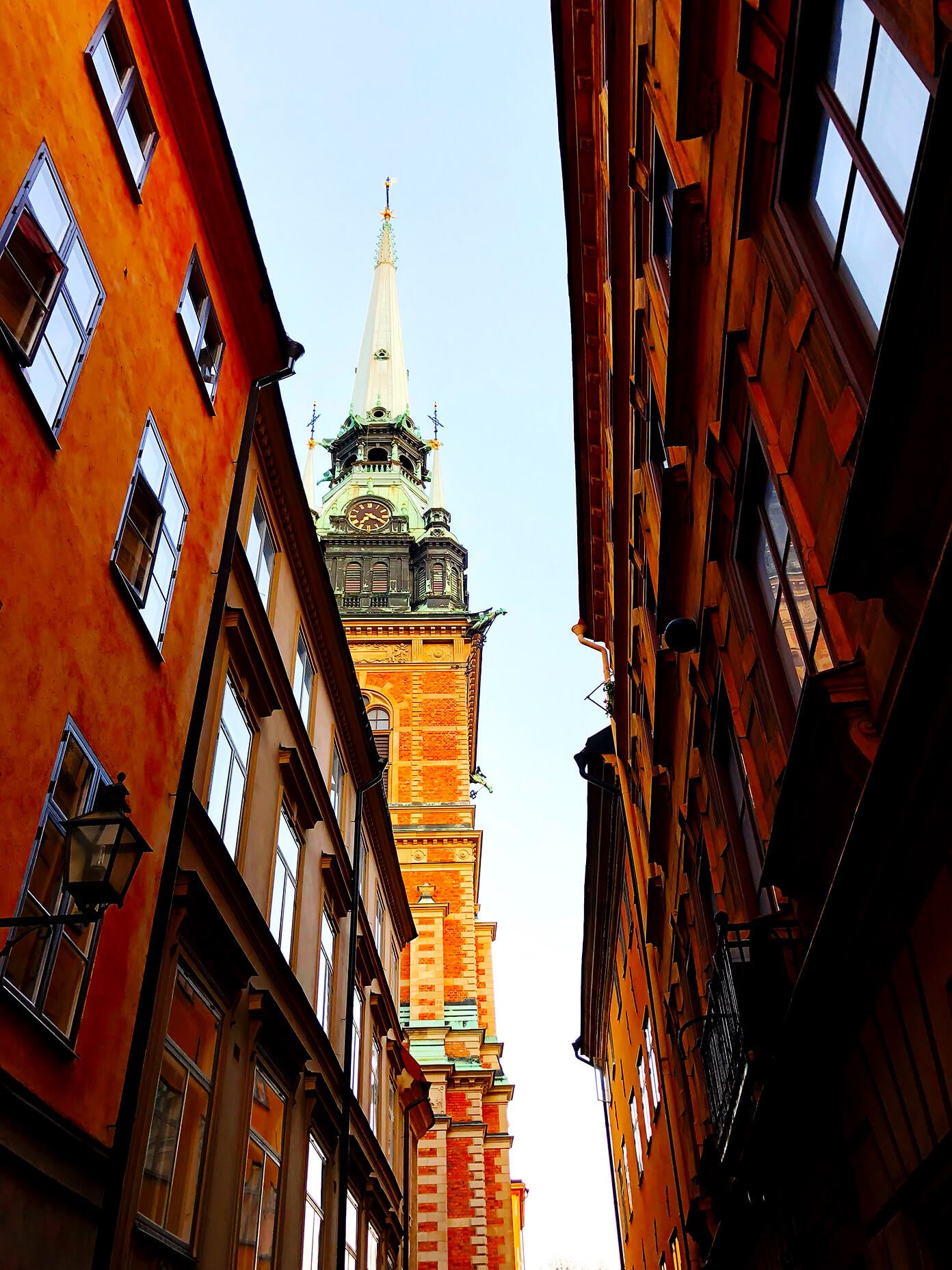 Church Spire in Gamla Stan, Stockhom, Sweden