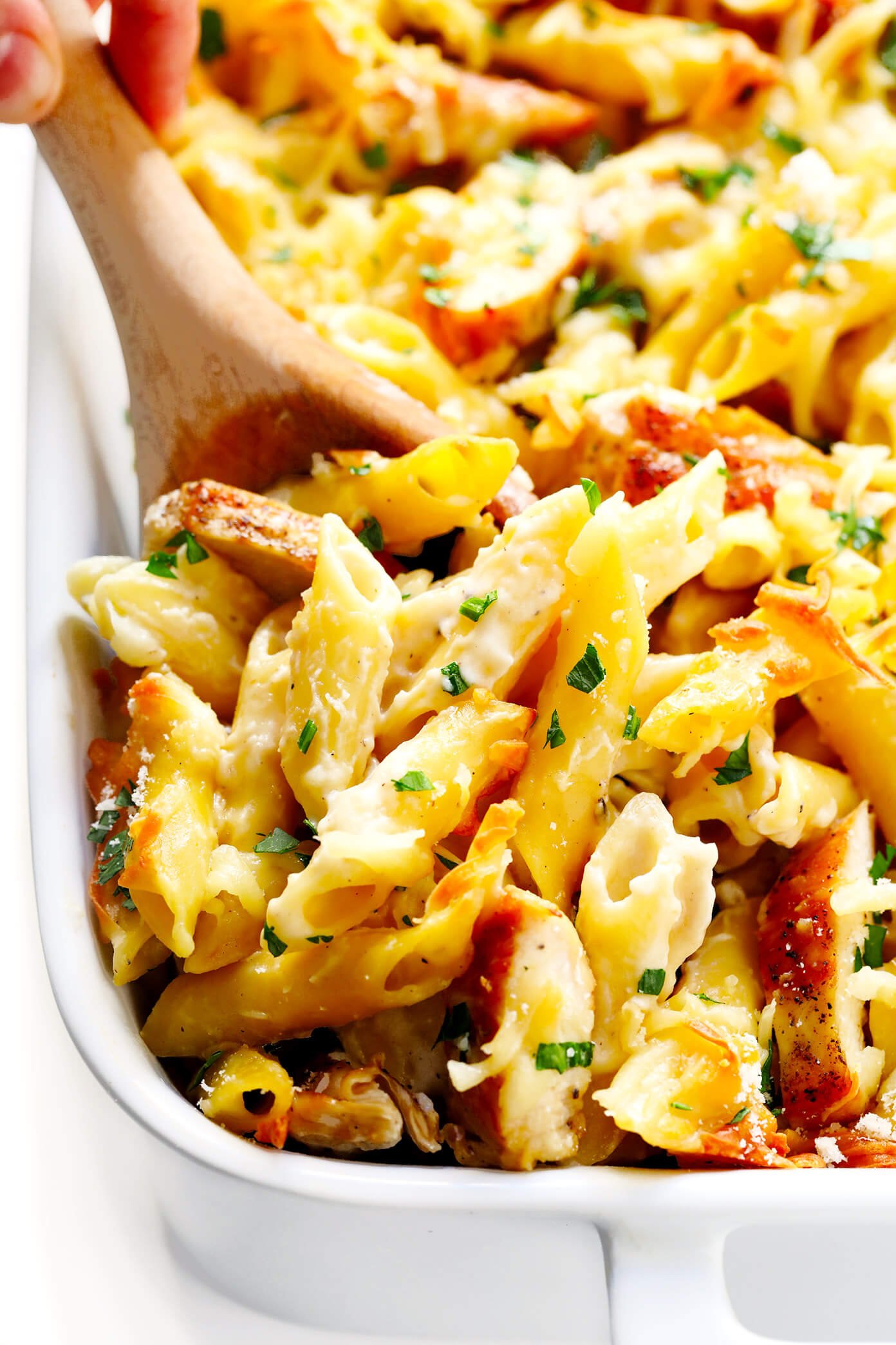 CHICKEN ALFREDO BAKED ZITI