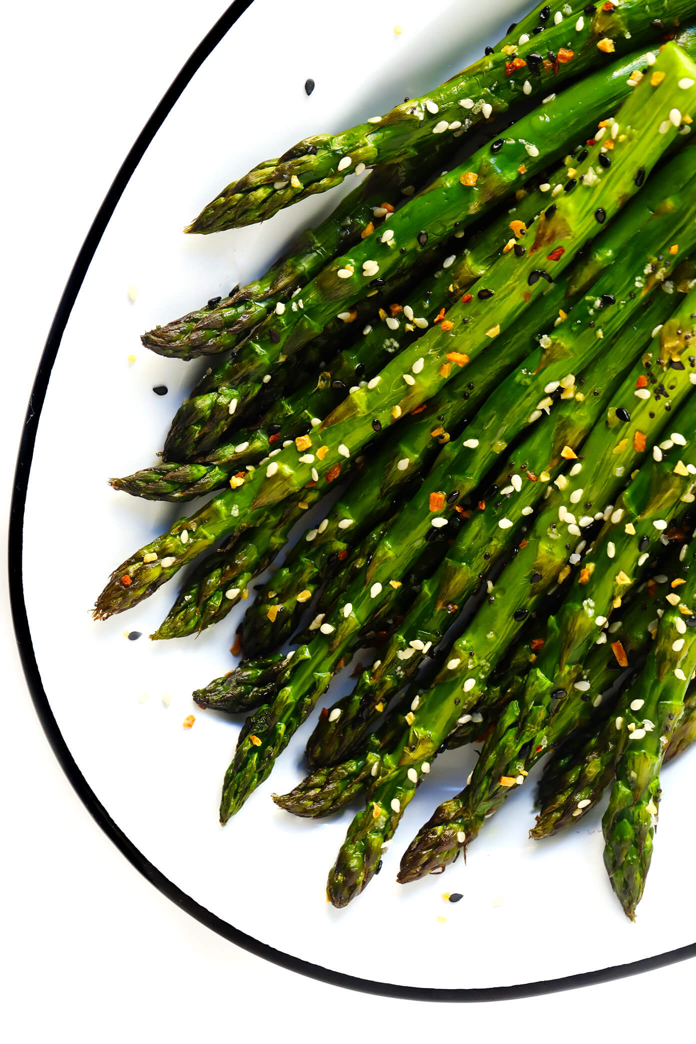 "Everything" Roasted Asparagus with Sea Salt