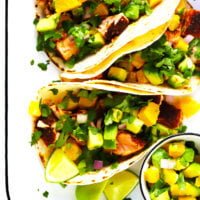 Super-Simple Salmon Tacos with Juicy Orange Avocado Salsa