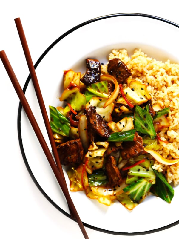 Sesame Beef and Cabbage Stir-Fry