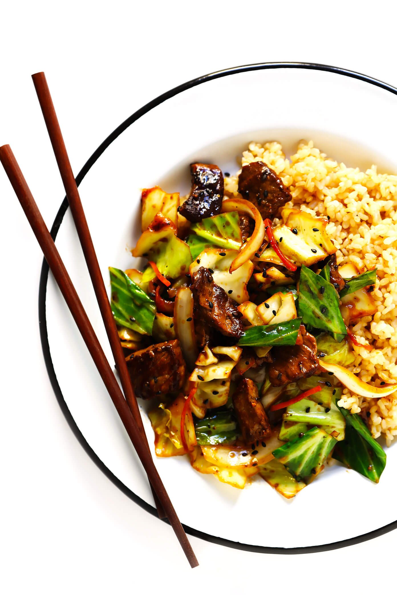 Sesame Beef and Cabbage Stir-Fry | Gimme Some Oven | Bloglovin’