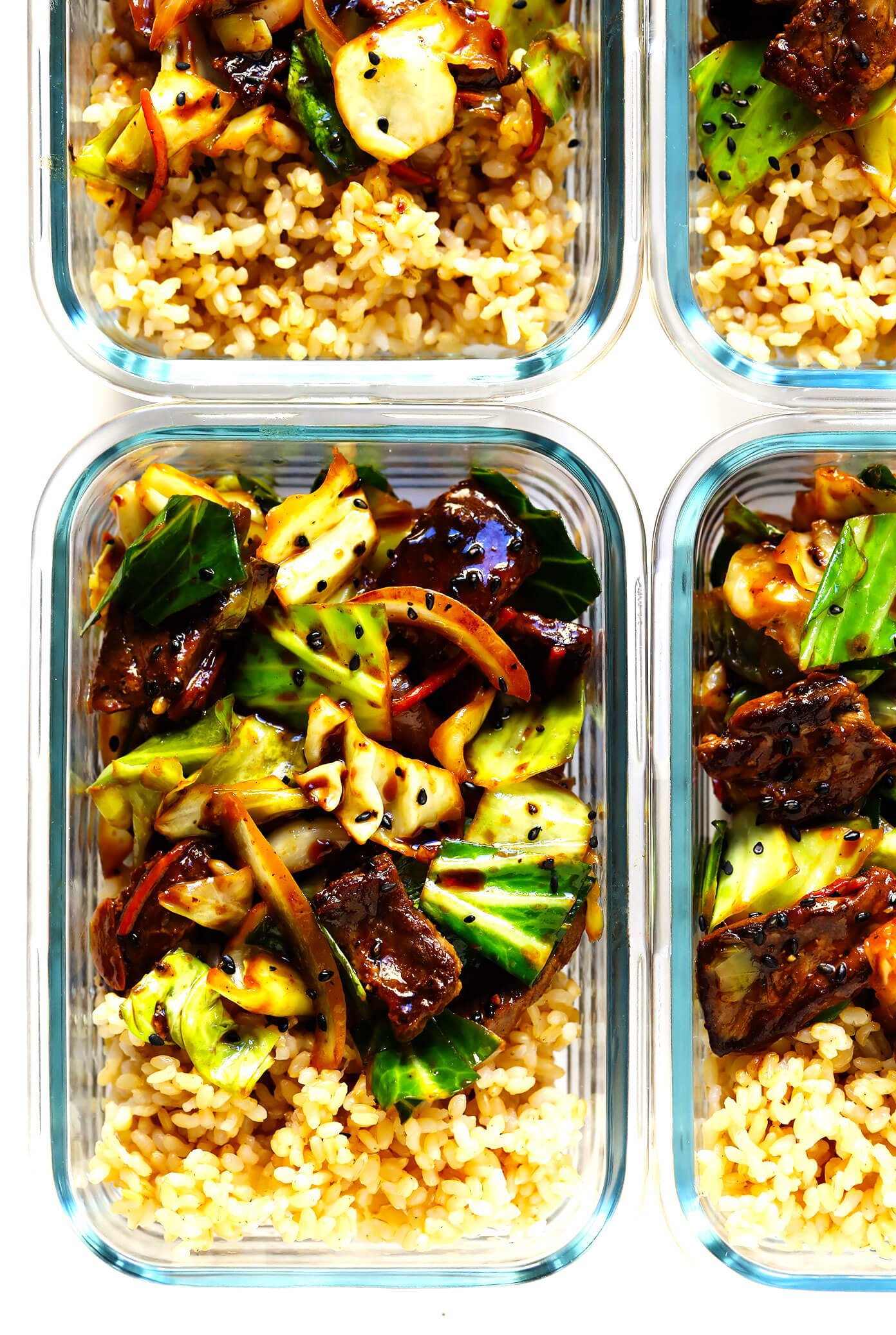 Sesame Beef and Cabbage Stir Fry Meal Prep Recipe