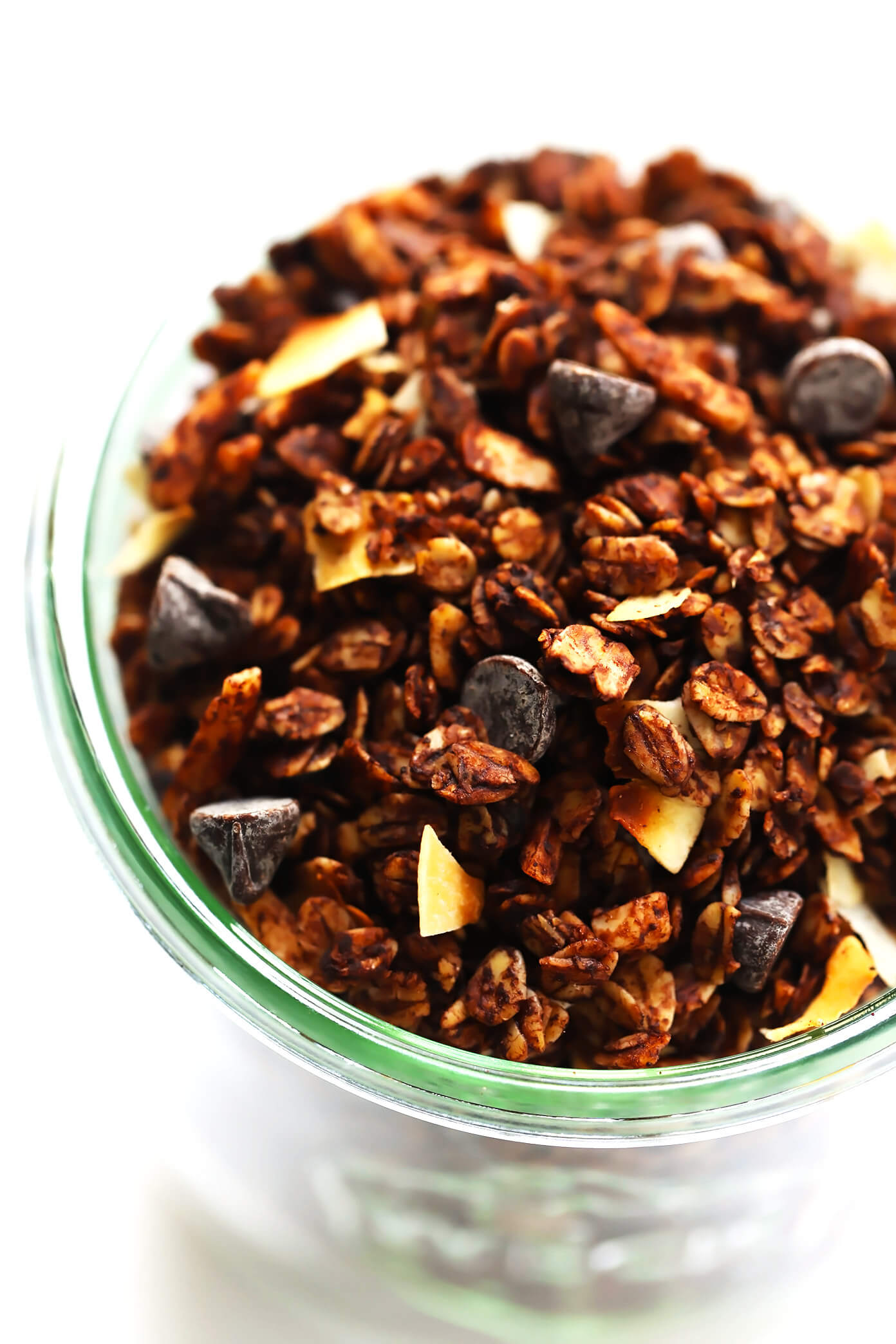 Healthy Chocolate Granola with Chocolate Chips