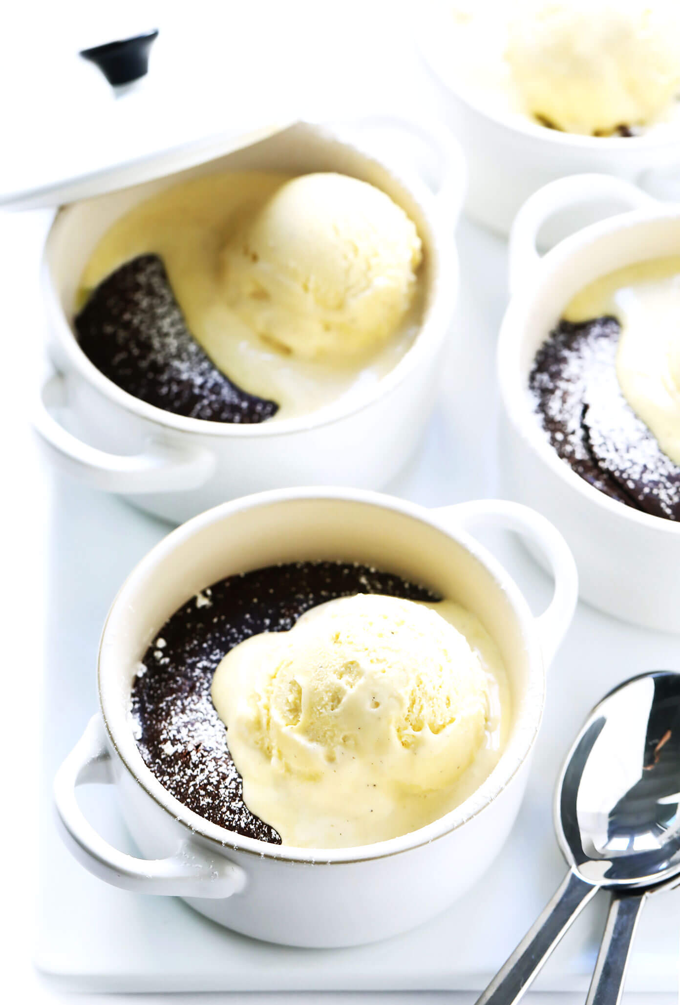 Molten Chocolate Lava Cakes with Ice Cream