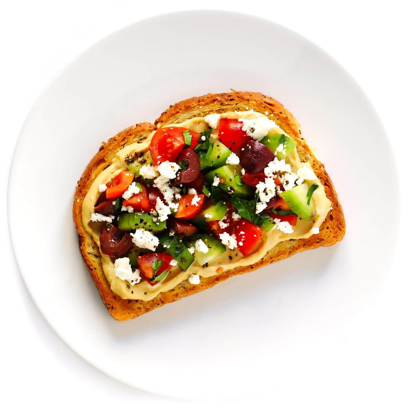 Mediterranean Hummus Toast