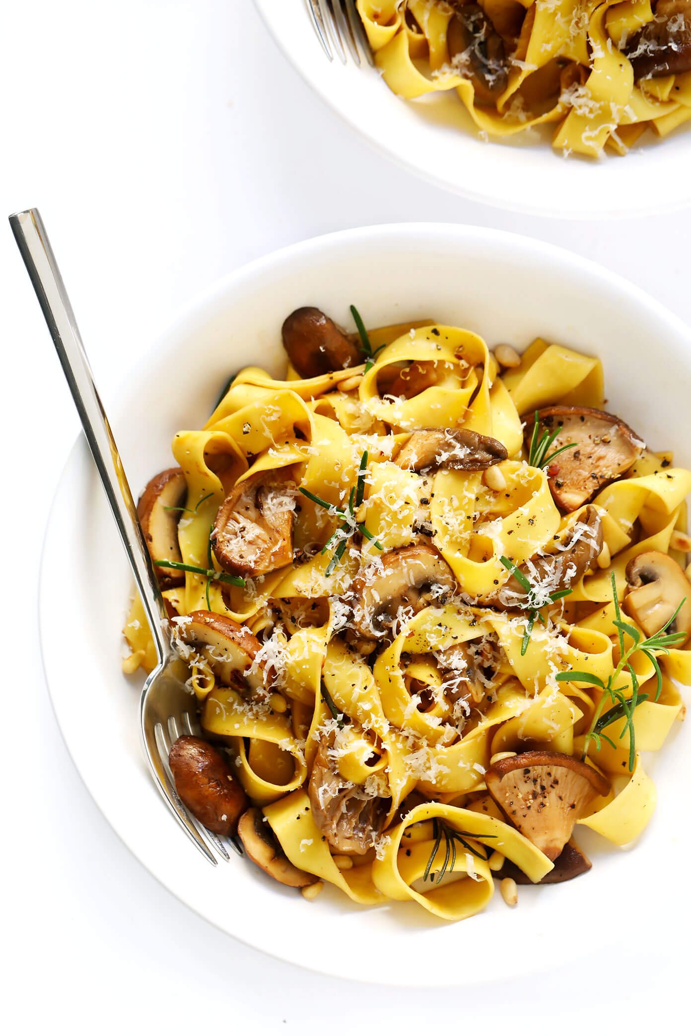 Mushroom Lovers Pasta with Rosemary and Parmesan