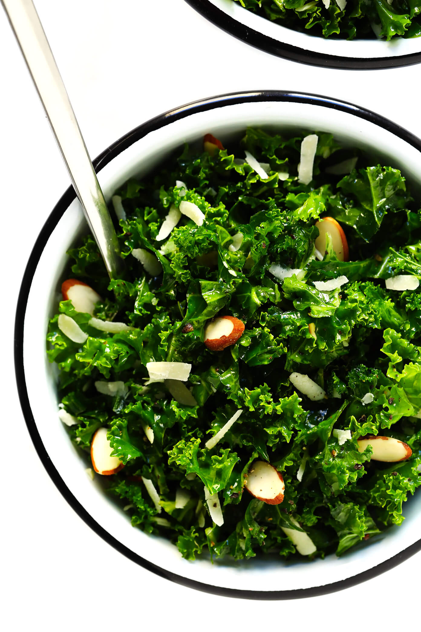 Kale Salad Recipe with Parmesan and Almonds