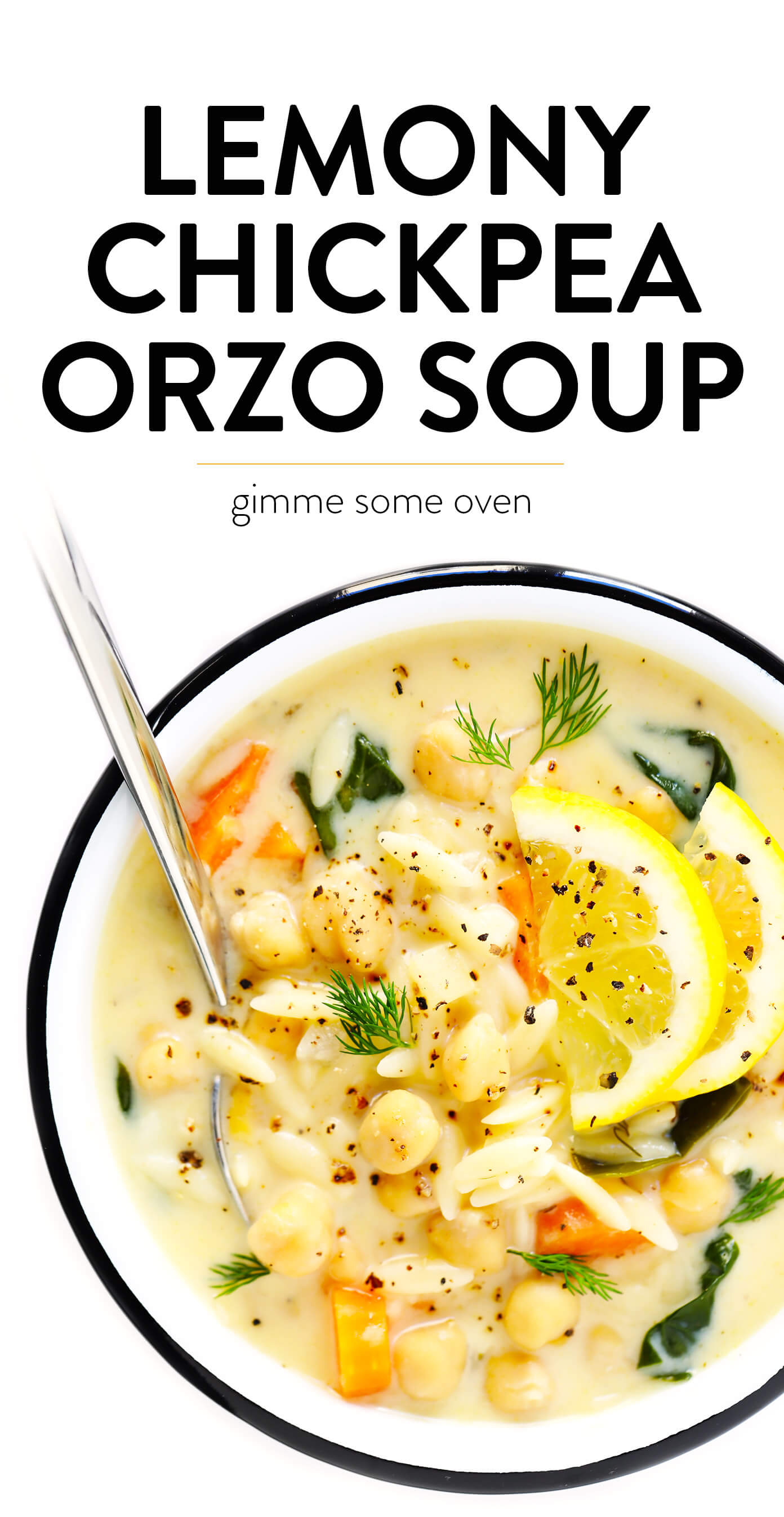Lemony Chickpea Orzo Soup Recipe