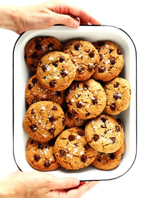 Flourless Chocolate Chip Cookies (Gluten-Free + Vegan)
