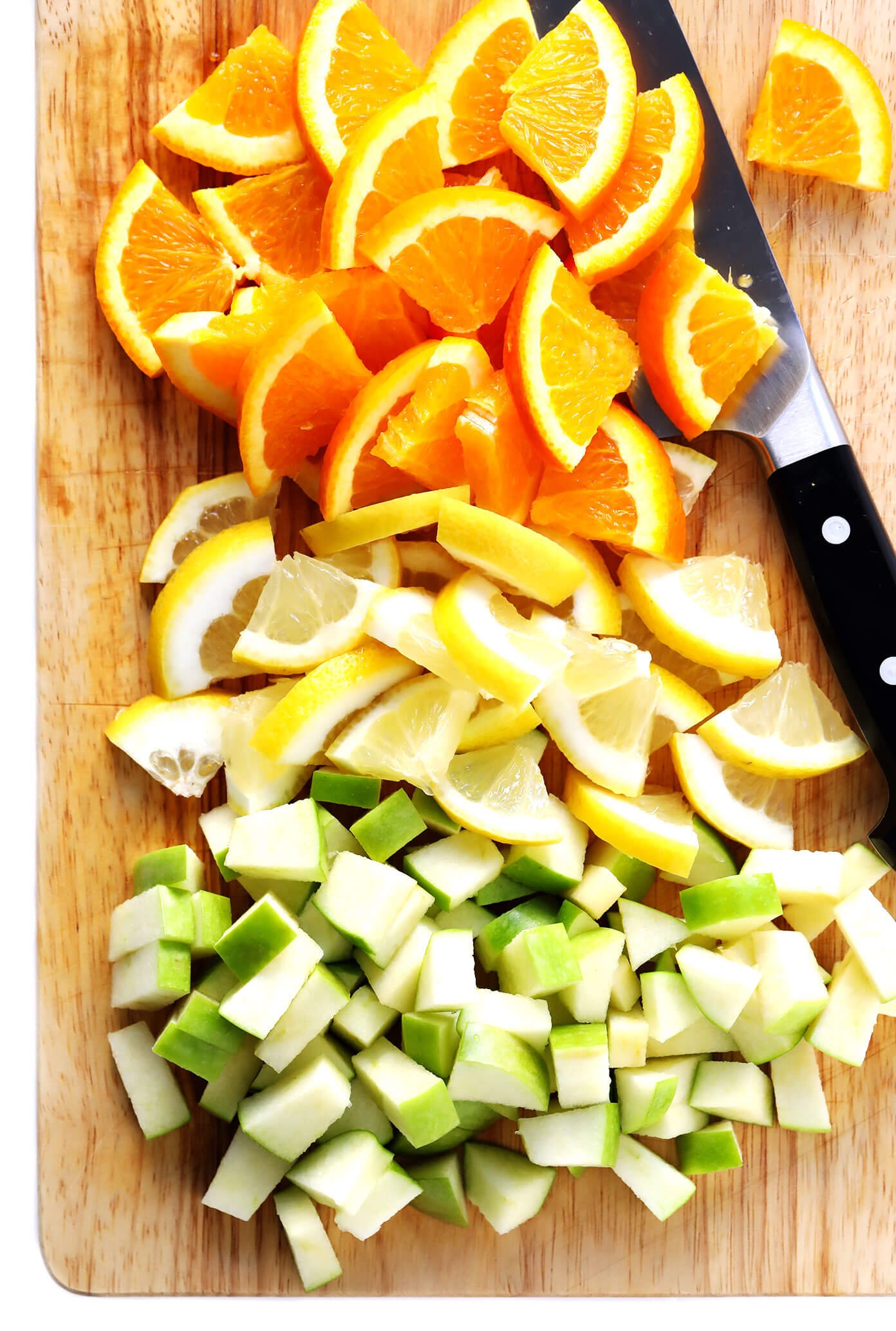 Fresh fruit for authentic Spanish sangria