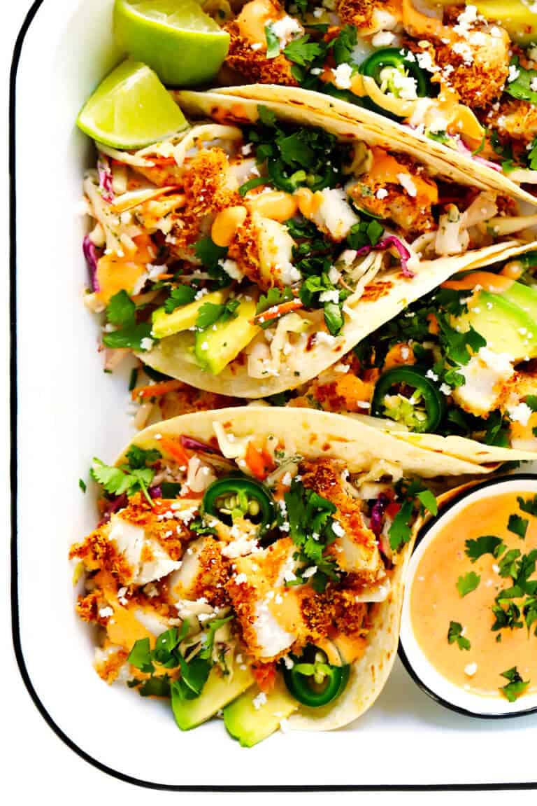 Life-Changing Crispy Baked Fish Tacos | Gimme Some Oven