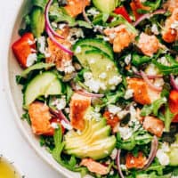 Greek Salmon Salad Bowls