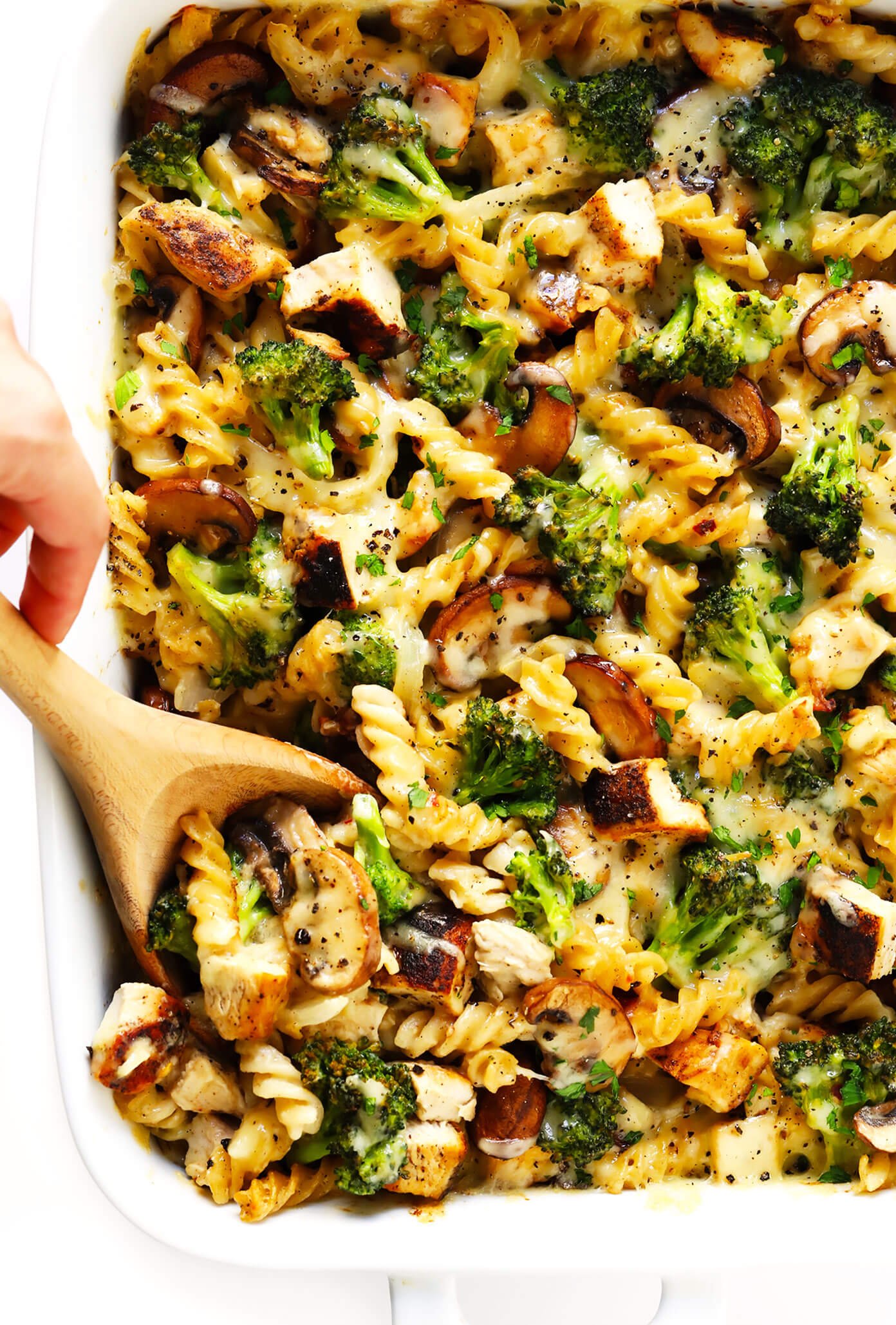 Healthier Broccoli Chicken Casserole Recipe | Gimme Some Oven