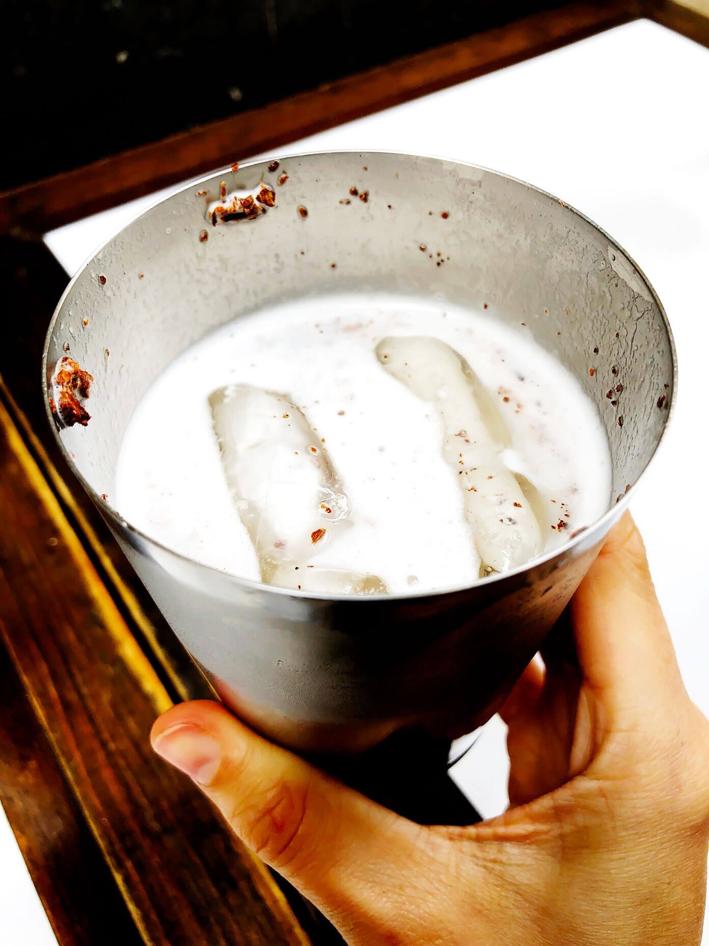 Ali's Guide To Mexico City | Where To Eat (Restaurants), Visit (What To Do), and Stay (Hotels and AirBnBs) in the delicious urban heart of Mexico | gimmesomeoven.com #travel #mexicocity #cdmx #mexico #traveltips #restaurants #food Horchata at Tres Galeones in Mexico City