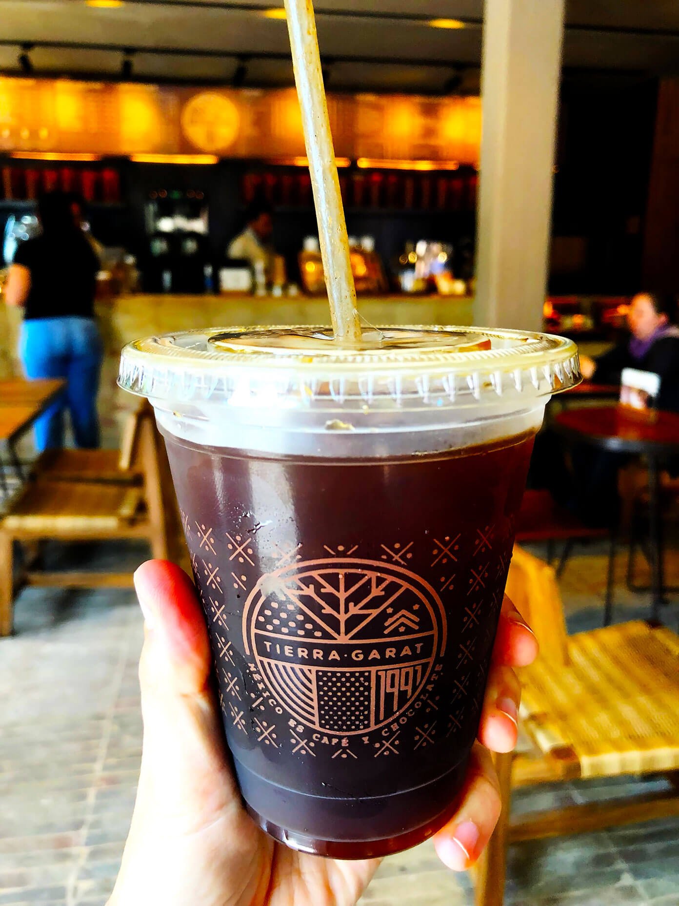 Ali's Guide To Mexico City | Where To Eat (Restaurants), Visit (What To Do), and Stay (Hotels and AirBnBs) in the delicious urban heart of Mexico | gimmesomeoven.com #travel #mexicocity #cdmx #mexico #traveltips #restaurants #food Iced Coffee at Tierra Garat in Mexico City