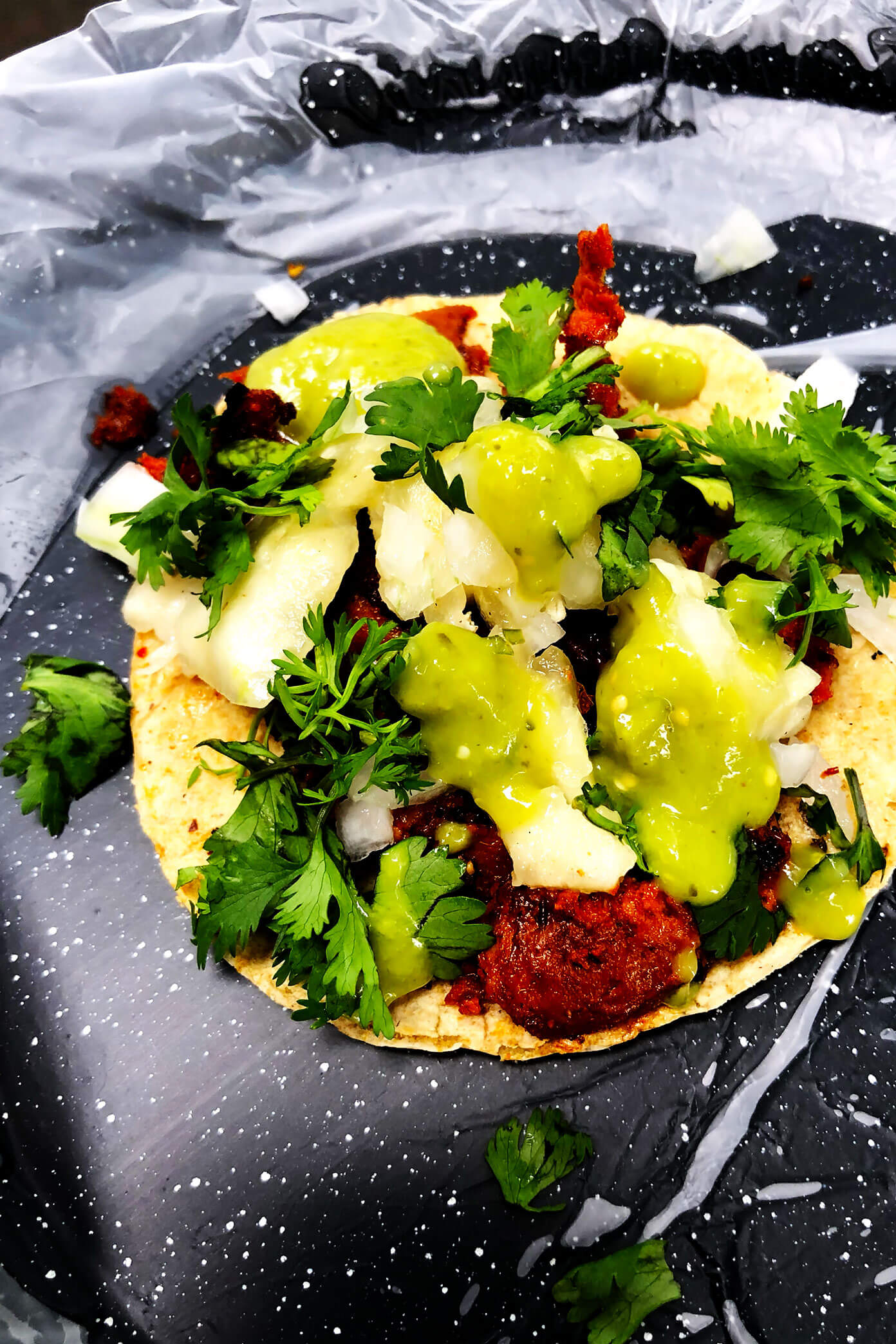 Ali's Guide To Mexico City | Where To Eat (Restaurants), Visit (What To Do), and Stay (Hotels and AirBnBs) in the delicious urban heart of Mexico | gimmesomeoven.com #travel #mexicocity #cdmx #mexico #traveltips #restaurants #food Vegan Pastor Taco | Ali's Guide To Mexico City