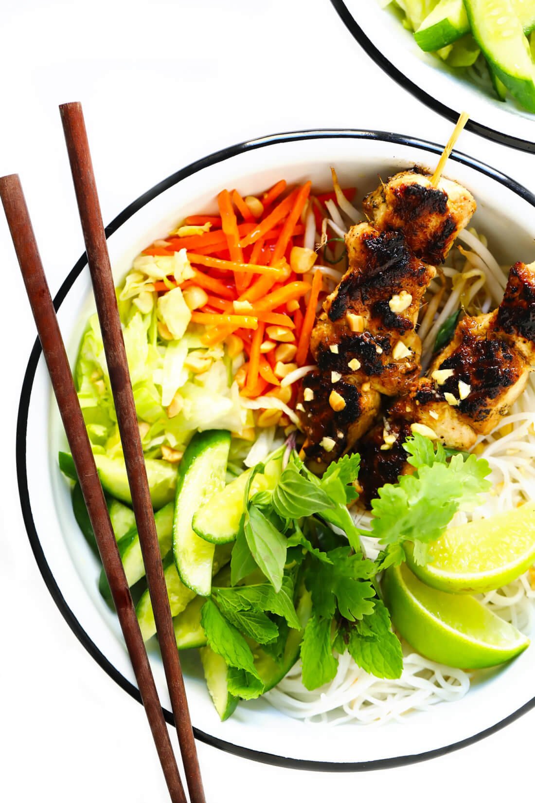 Vietnamese Lemongrass Chicken Noodle Bowls