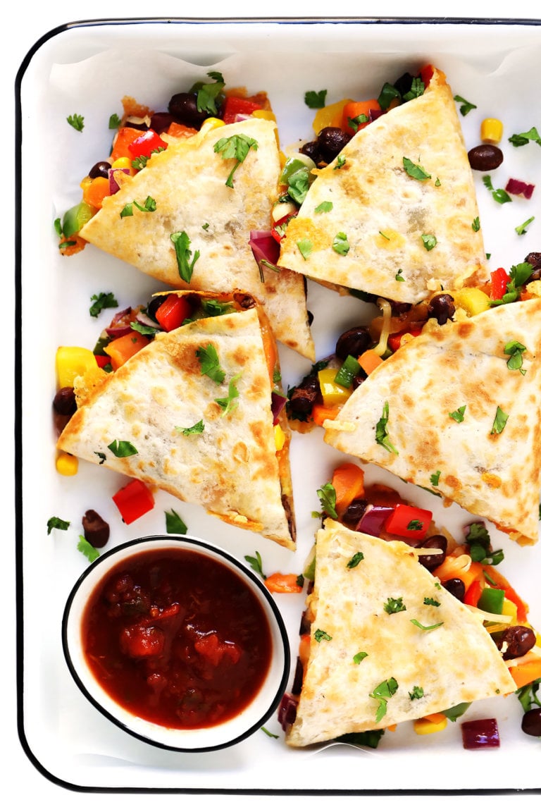 easy veggie quesadillas recipe | gimme some oven