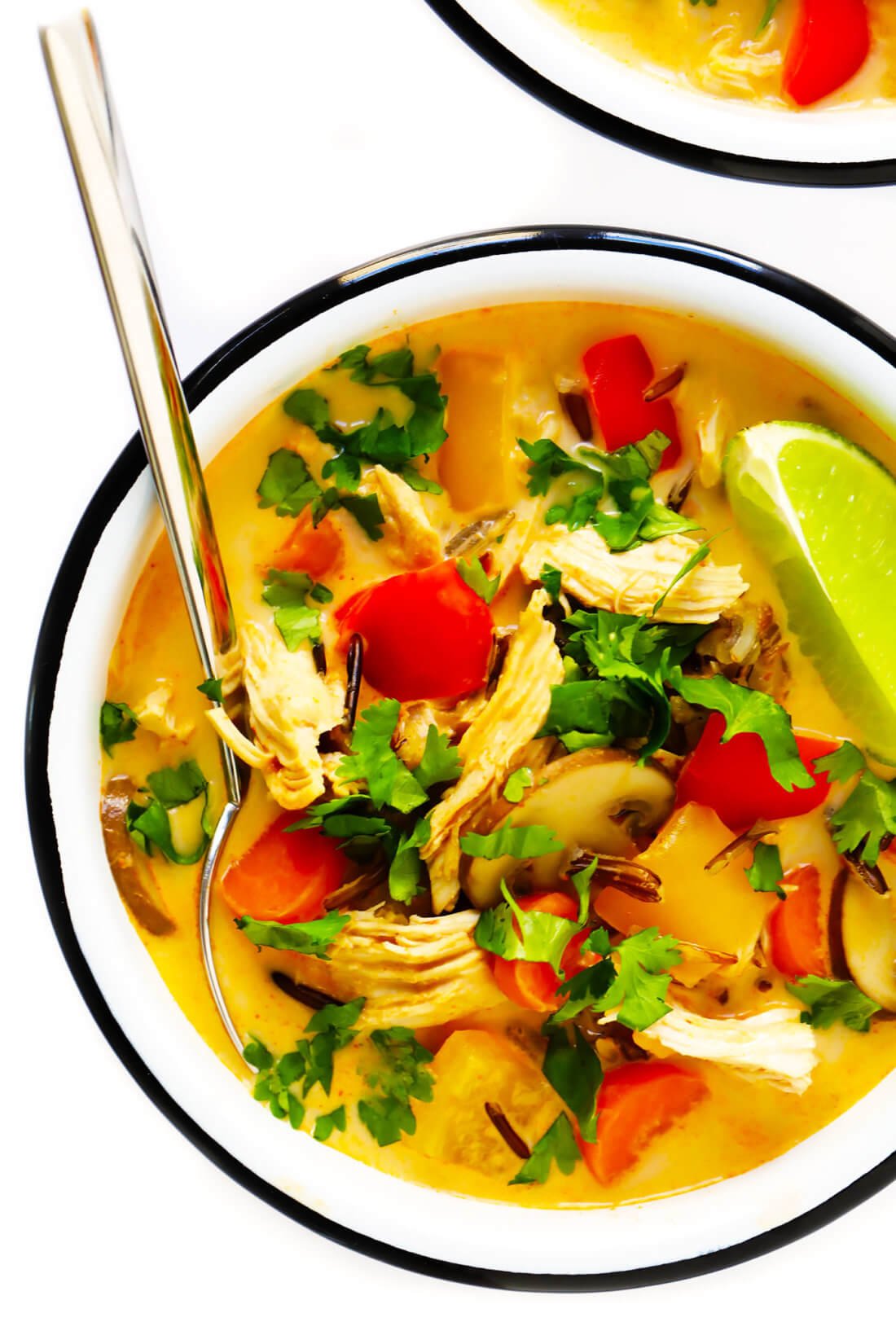 Thai Red Curry Chicken Wild Rice Soup