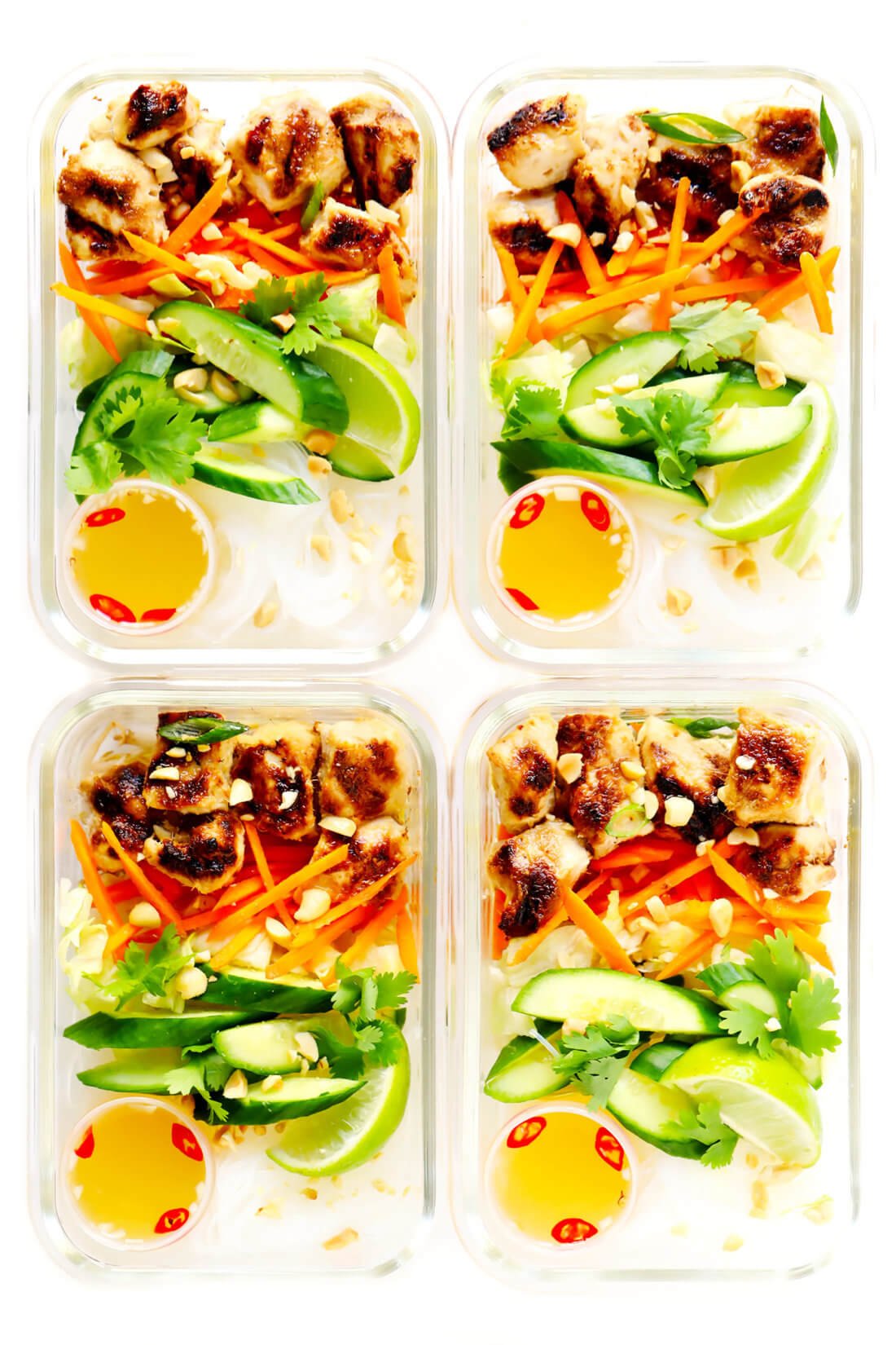 Bun Meal Prep (Vietnamese Chicken Noodle Bowls)