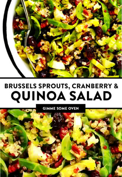 Brussels Sprouts, Cranberry and Quinoa Salad