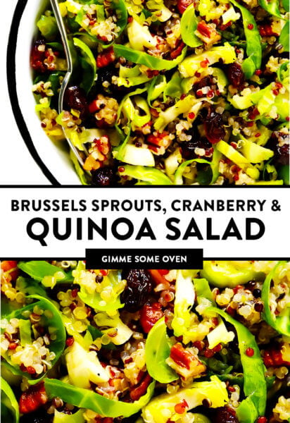 Brussels Sprouts, Cranberry and Quinoa Salad