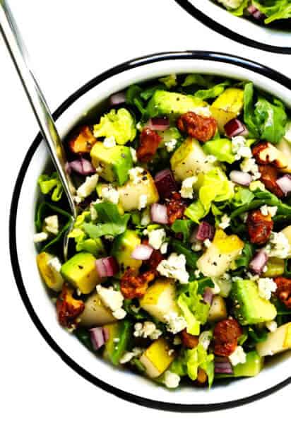 Pear Salad with Gorgonzola and Candied Walnuts