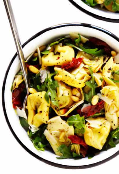 Tortellini Salad with Sun-Dried Tomatoes and Artichokes