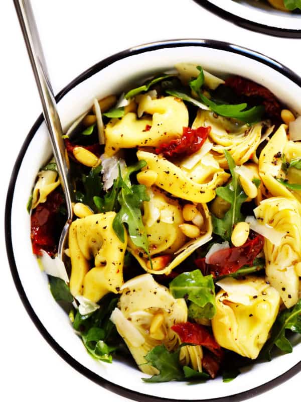 Tortellini Salad with Sun-Dried Tomatoes and Artichokes