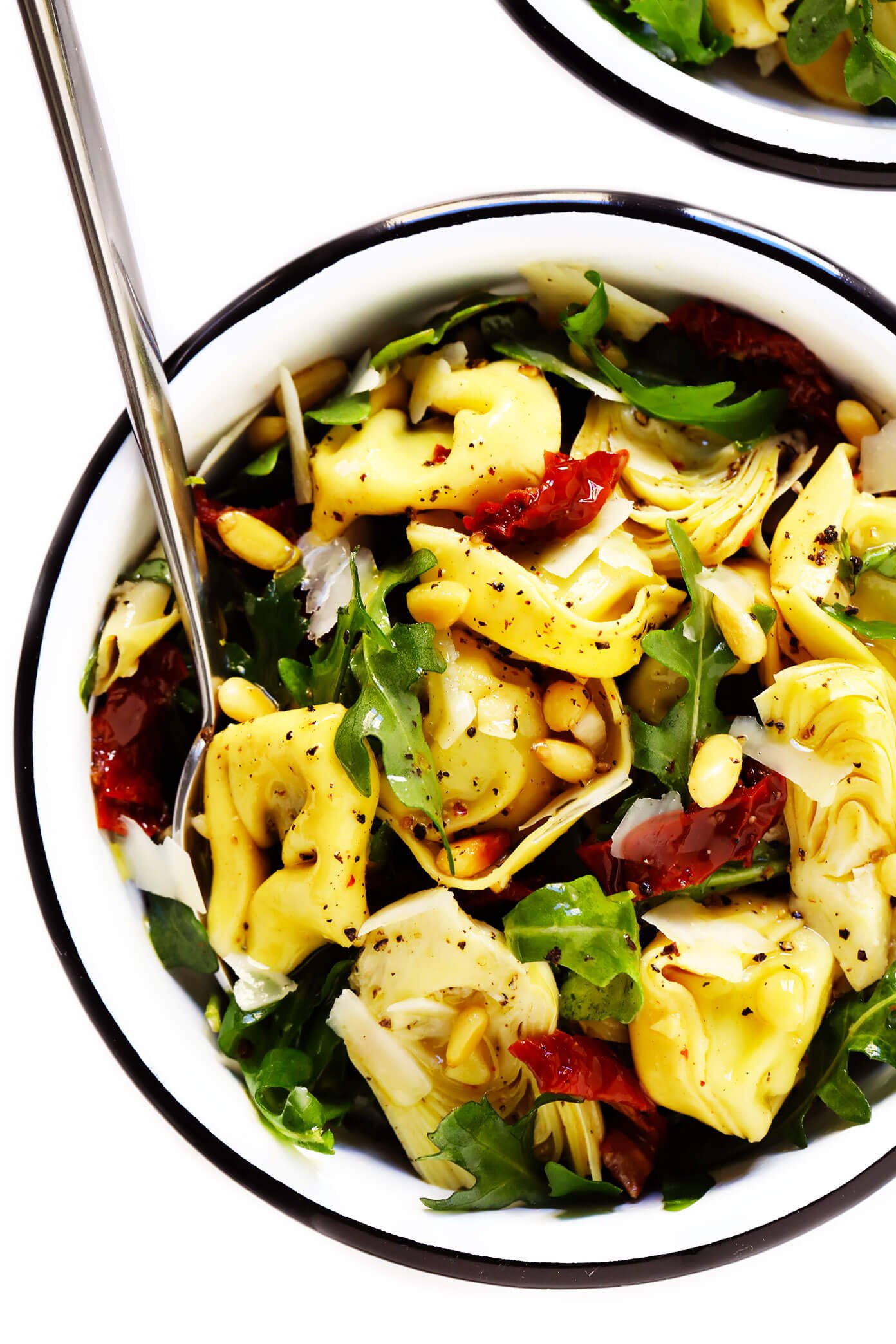 Tortellini Pasta Salad With Sun Dried Tomatoes And Artichokes Gimme Some Oven